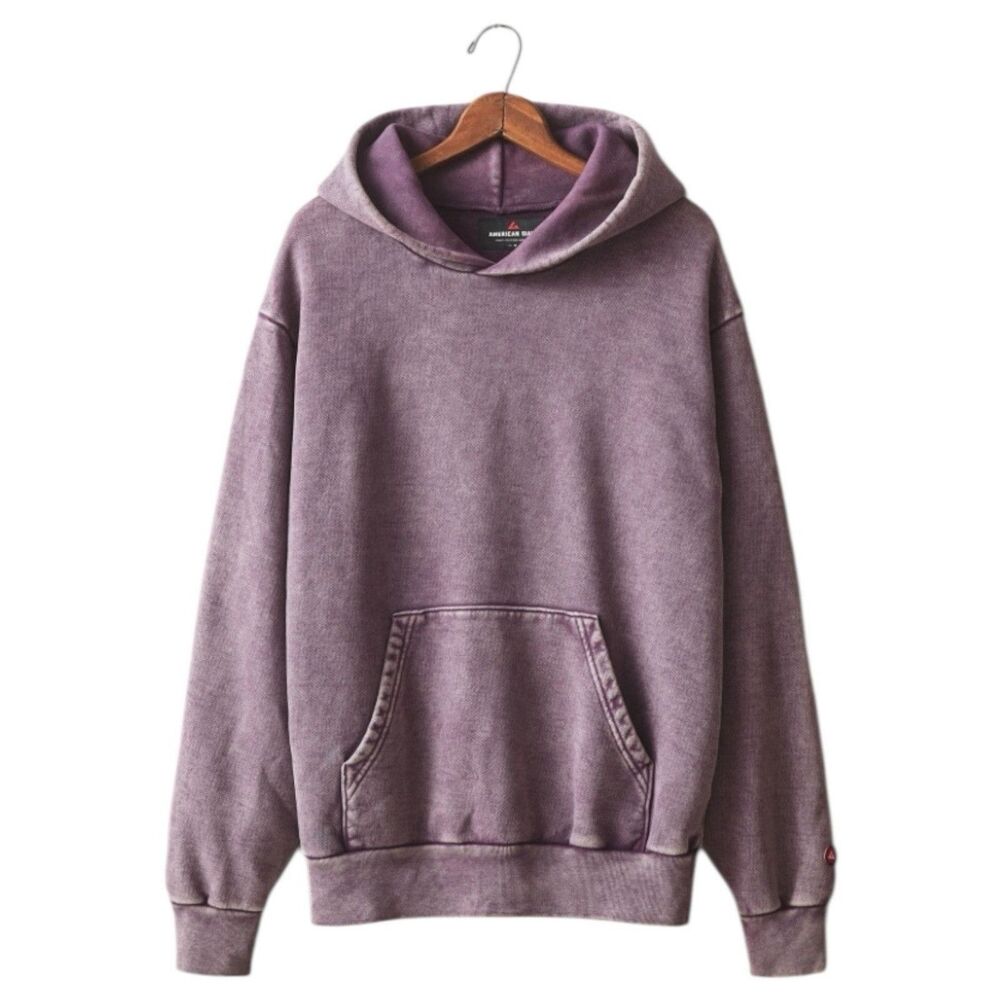 American Giant Vintage Pullover Unisex XS Italian Plum Mineral Wash Hoodie NWT - Picture 1 of 11